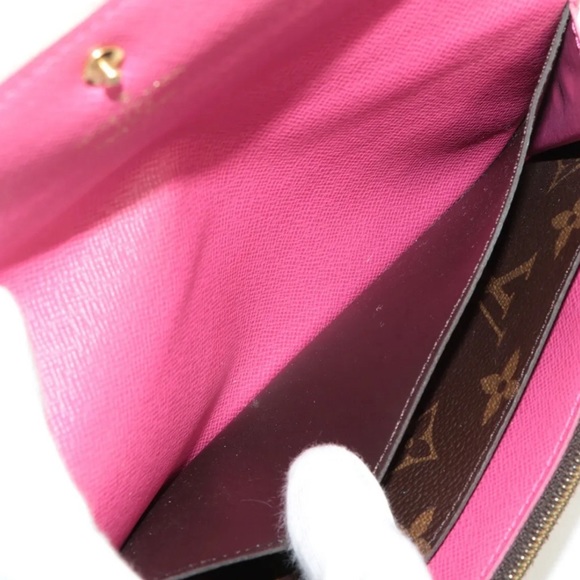 Louis Vuitton Monogram Bloom Flower Portefeuille Emilile Wallet Pink - Picture 5 of 10